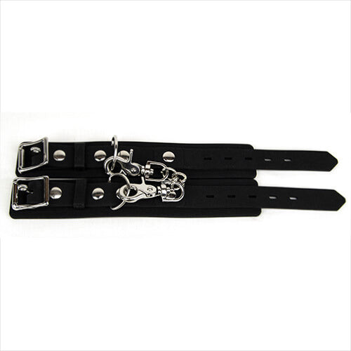 Menottes en silicone ajustables noires – Élégance Intime
